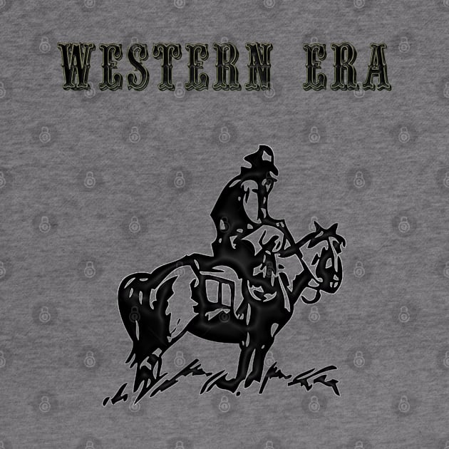 Western Era - Cowboy on Horseback 3 by The Black Panther